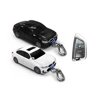 🔥【免費客製車牌】BMW F30 寶馬3系鑰匙套 320I 328I 刀鋒鑰匙保護殼扣 帶燈光個性禮物 汽車模型鑰匙殼