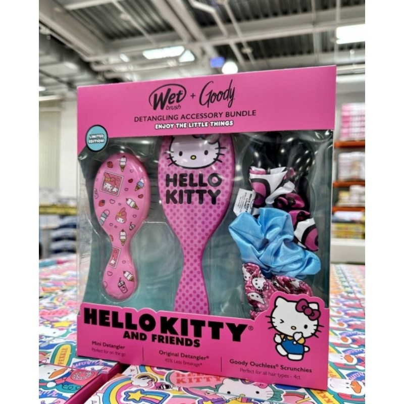 WET BRUSH 梳子髮飾組Hello Kitty