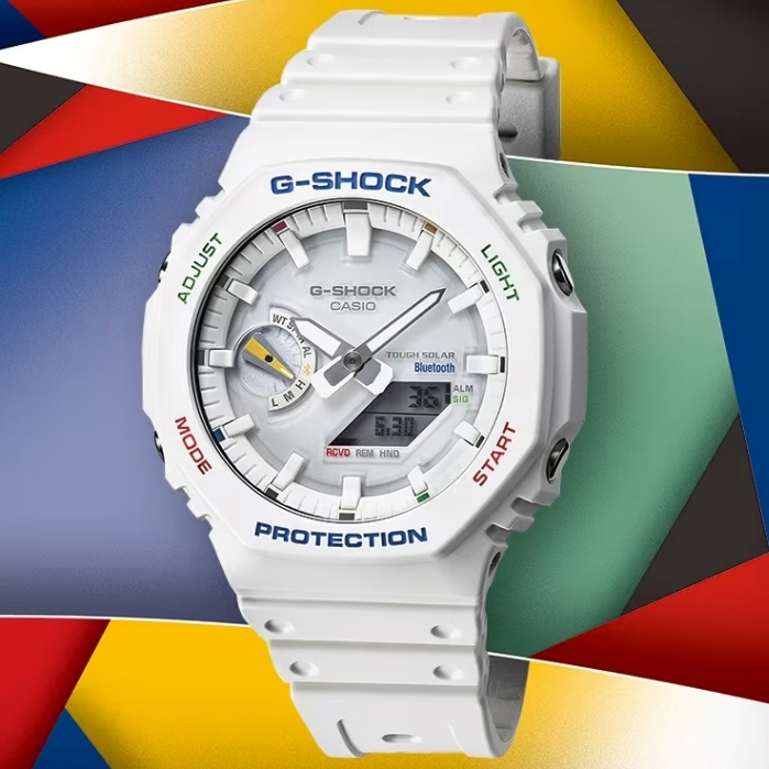 CASIO 卡西歐 G-SHOCK 八角 農家橡樹 太陽能多彩手錶 GA-B2100FC-7A