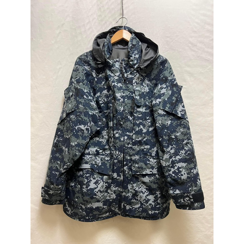 310-5🇺🇸美軍公發 NAVY NWU 海洋數位迷彩 Gore-tex 防風 防水 外套（單件沒有內裡）尺寸：L-R