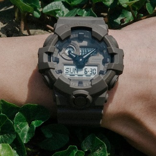 CASIO 卡西歐 G-SHOCK 自然大地色 雙顯手錶 咖_GA-700NC-5A