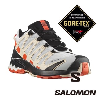 【SALOMON 法國】女XA PRO 3D V8 GTX健野鞋『月球岩灰/茄紅/橙』417360