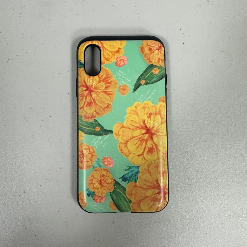 二手出清✨ 韓國品牌 marymond 官方 正品 插卡式 防摔 手機殼 iPhone XR 🌼 萬壽菊