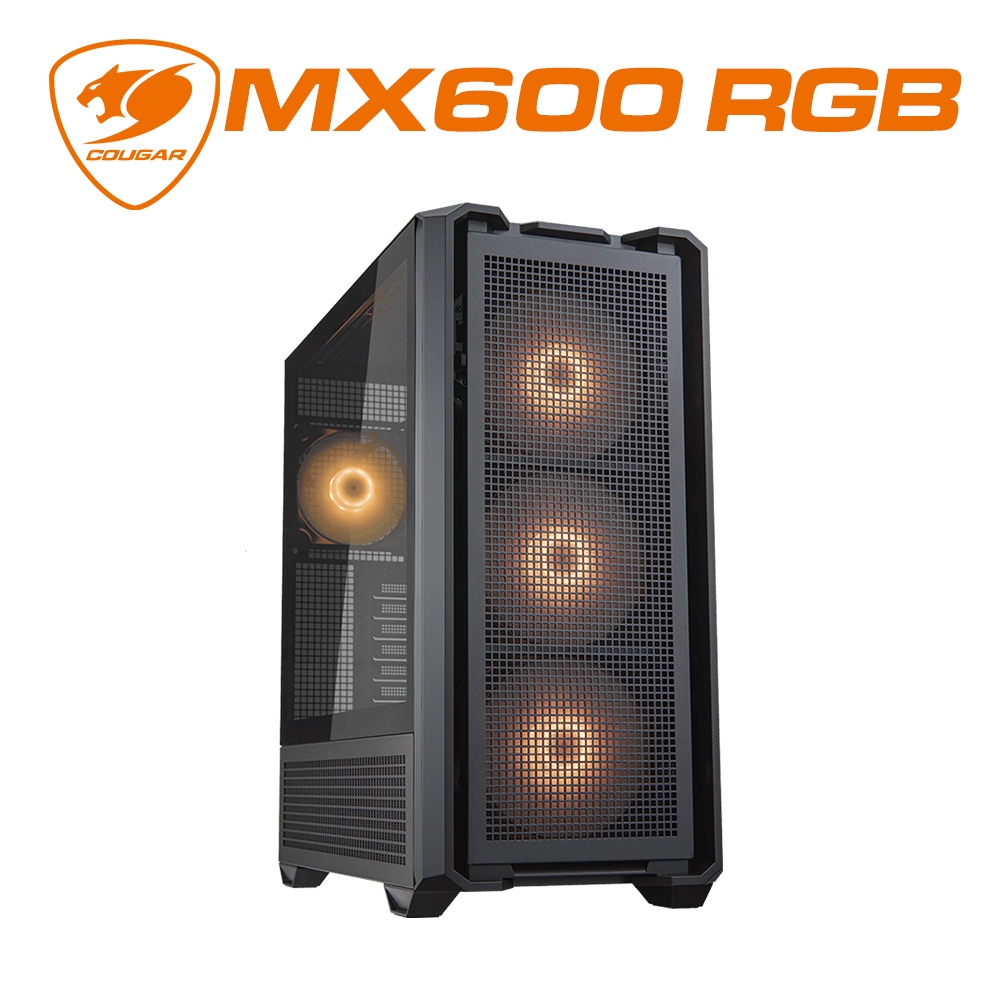 【COUGAR 美洲獅】MX600 RGB 網板設計 五面防塵網機殼 電腦機箱 主機殼