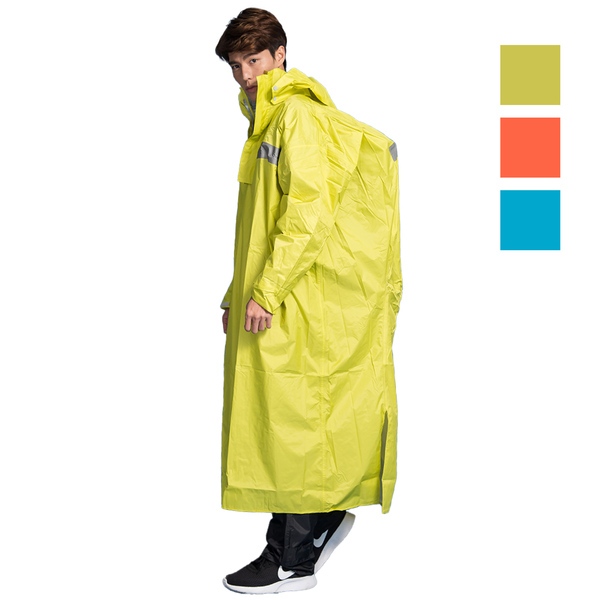 《藏衫罩背包太空長版連身式雨衣》背包族必備！尺寸XL-4XL(橘紅/藍色/黃色)