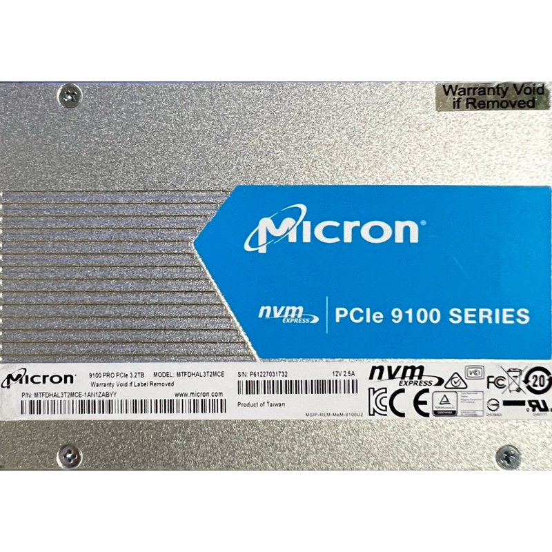 Micron 9100 pro 3.2TB U2 SSD MLC