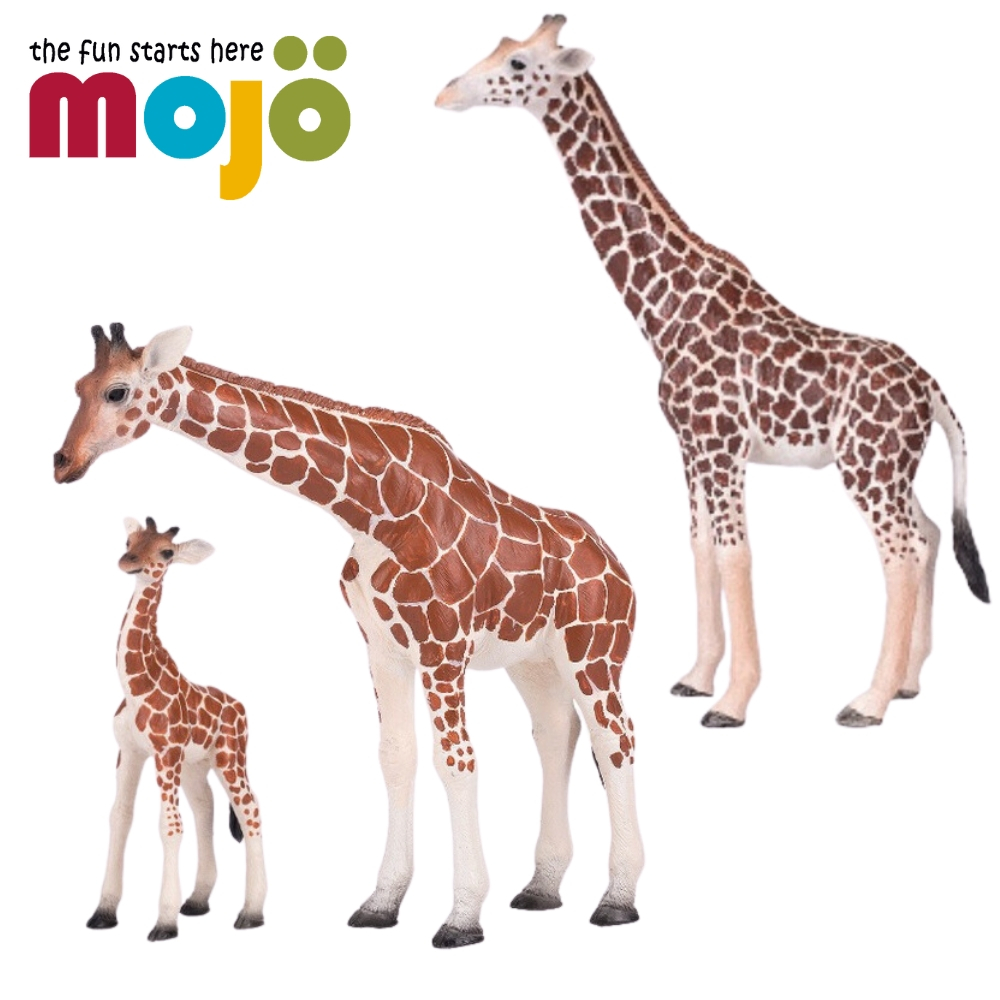 Mojo Fun動物模型 -長頸鹿(公/母/2021)/小長頸鹿2021 收藏 動物 益智 兒童 玩具
