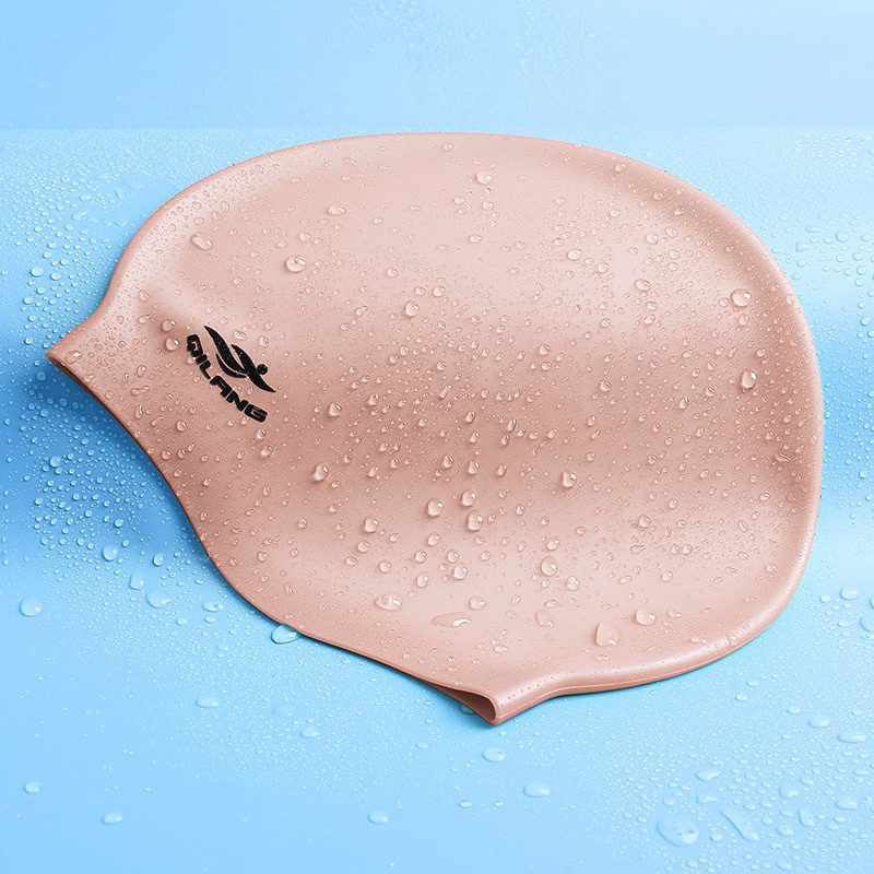 高品質矽膠泳帽 護耳防水不勒頭 素色專業訓練泳帽游泳帽 成人兒童矽膠帽