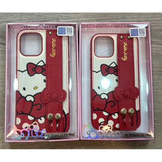 庫存出清-GARMMA Hello Kitty iPhone 12 /Pro/Pro Max 手掌帶皮革保護套-正版貨