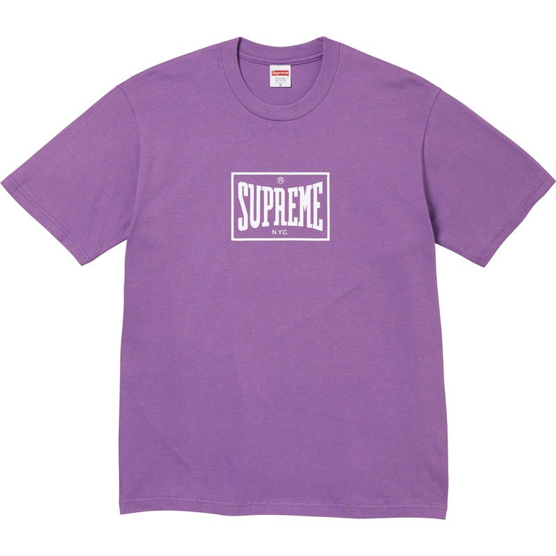 SUPREME FW23 WARM UP TEE 短T (紫色) 化學原宿