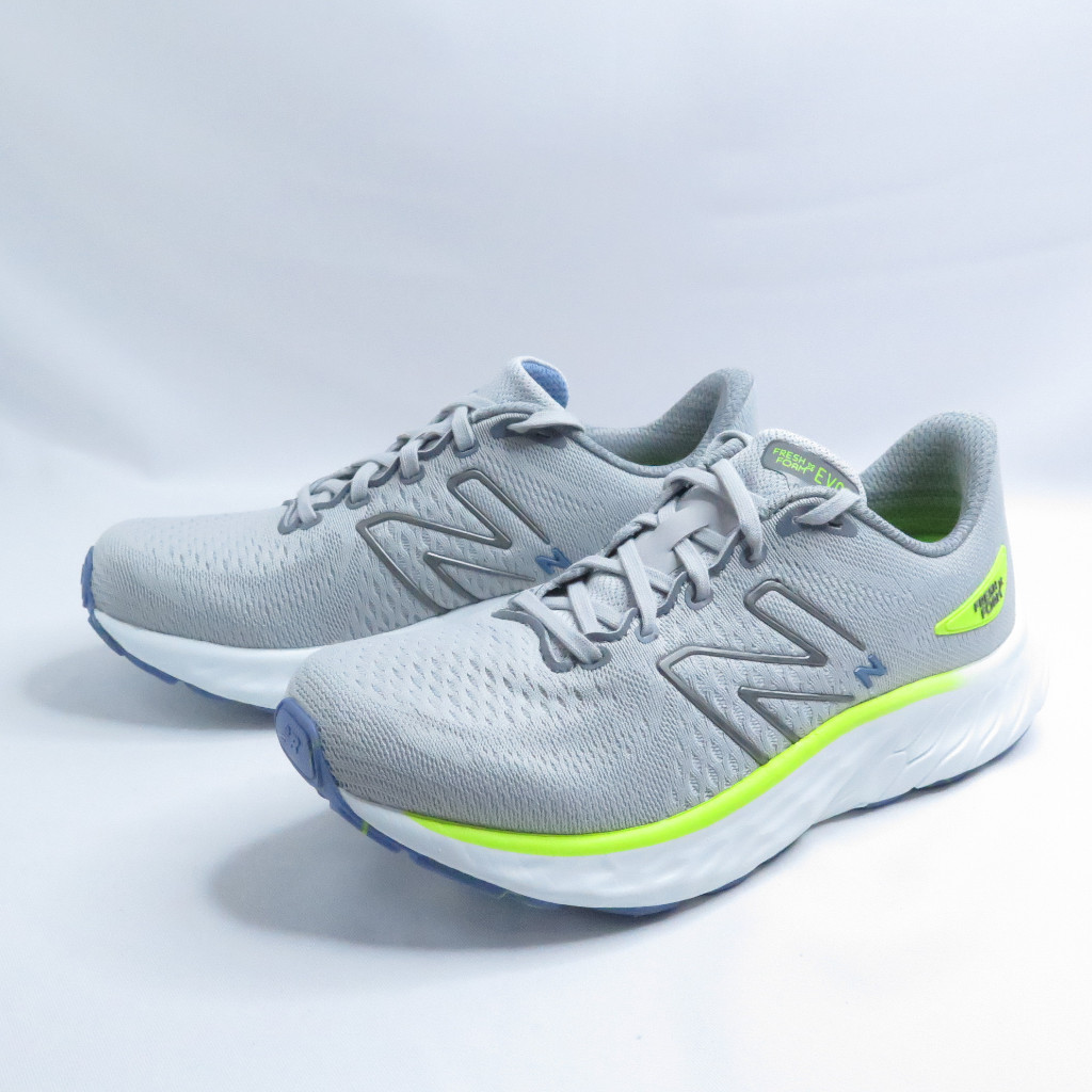 New Balance MEVOZCY3 男慢跑鞋 Fresh Foam X EVOZ v3 2E寬楦 灰白黃 大尺碼
