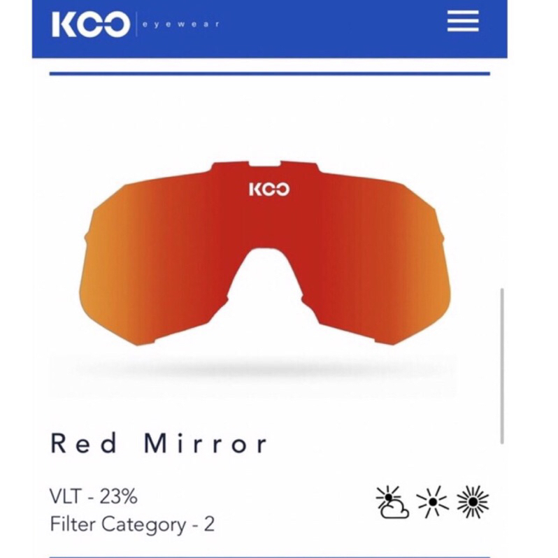 胖虎單車 KOO DEMOS Sunglasses Replacement Lens (Red Mirror) 替換鏡片