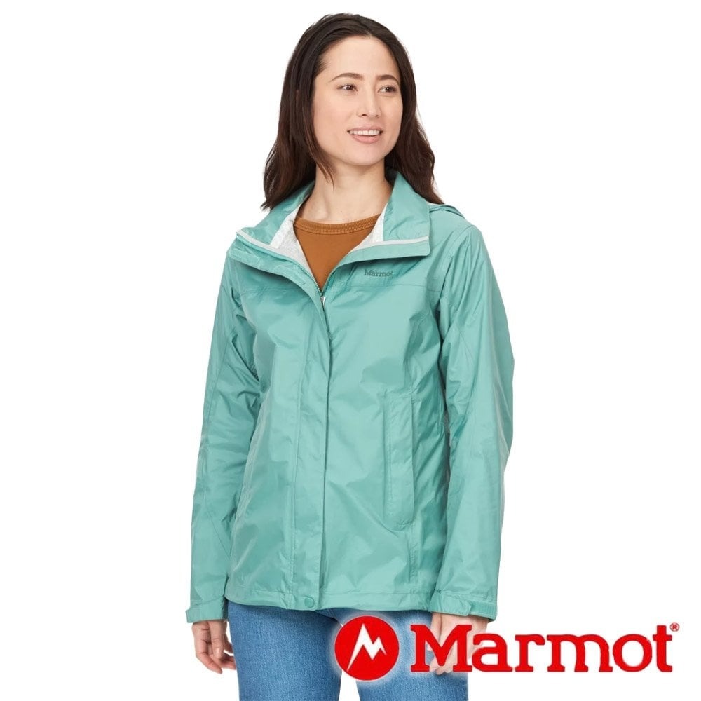 【Marmot】女單件式防水連帽外套『龍舌蘭藍』46700
