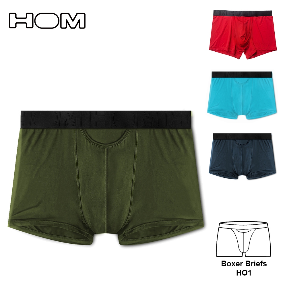 [ HOM ] 法國品牌 JAPAN日本系列 素色 Boxer Briefs HO1 男四角褲 橫向開口