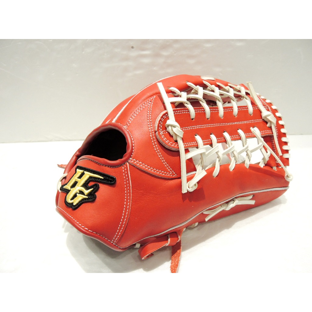 日本品牌 Hi-Gold (HG) 入門款 高級牛皮 棒壘球手套 野手手套 T網檔 紅色 附贈手套袋