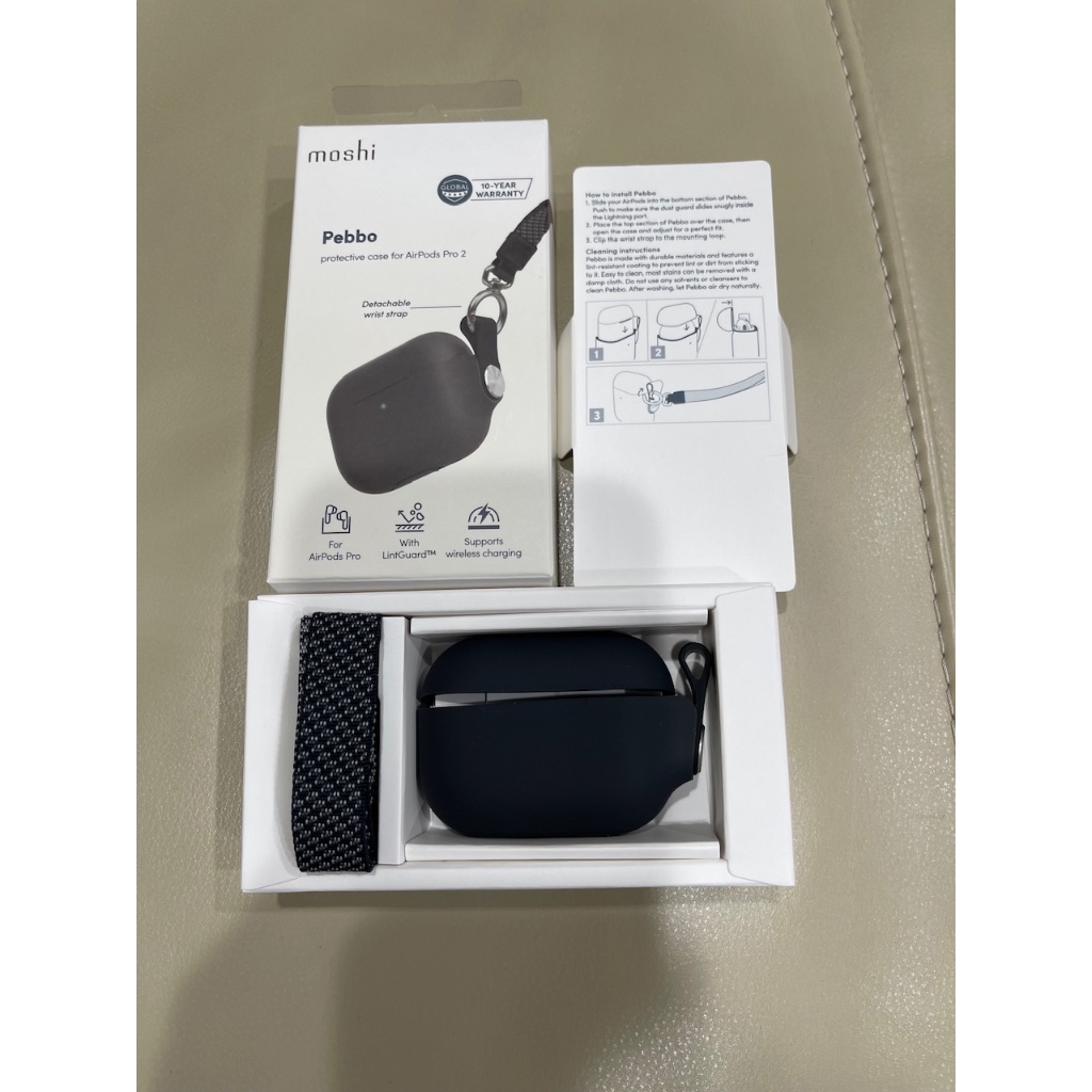 【moshi】 正貨！！AirPods Pro 2 Pebbo 藍牙耳機充電盒保護套