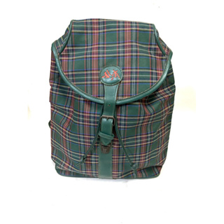 蘇格蘭花色古董包-後背包-復古包-古著包