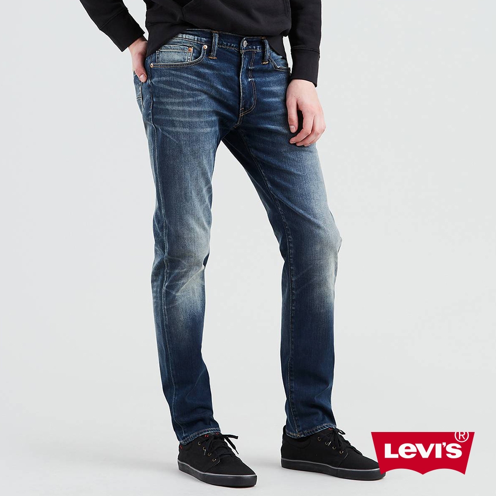 Levis 男款 牛仔褲 511 修身窄管 彈性布料 深藍水洗 04511-2925