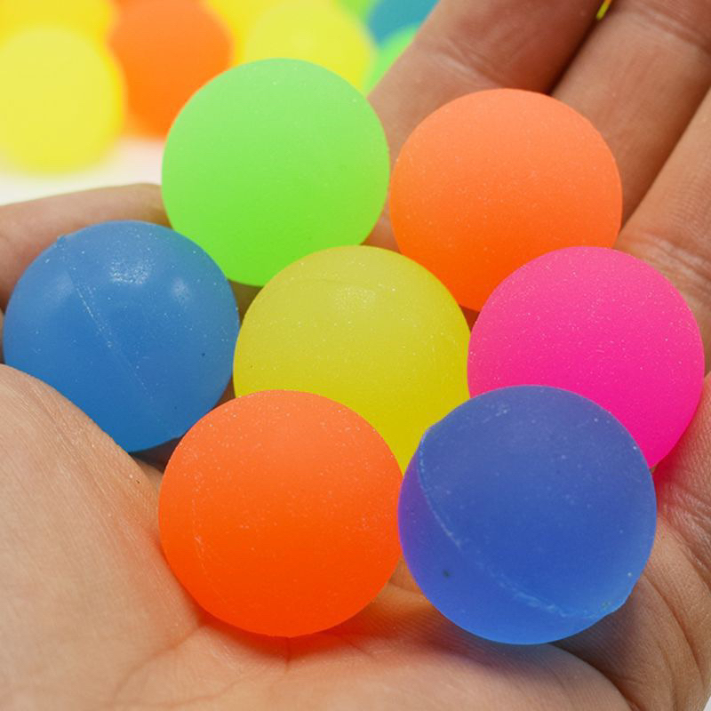 現貨🌈螢光磨砂彈力球(15顆）3CM彈力球 彈跳球 浮水玩具球 夜光球 娃娃機 扭蛋 扭蛋球 玩具 寵物彈跳遊戲