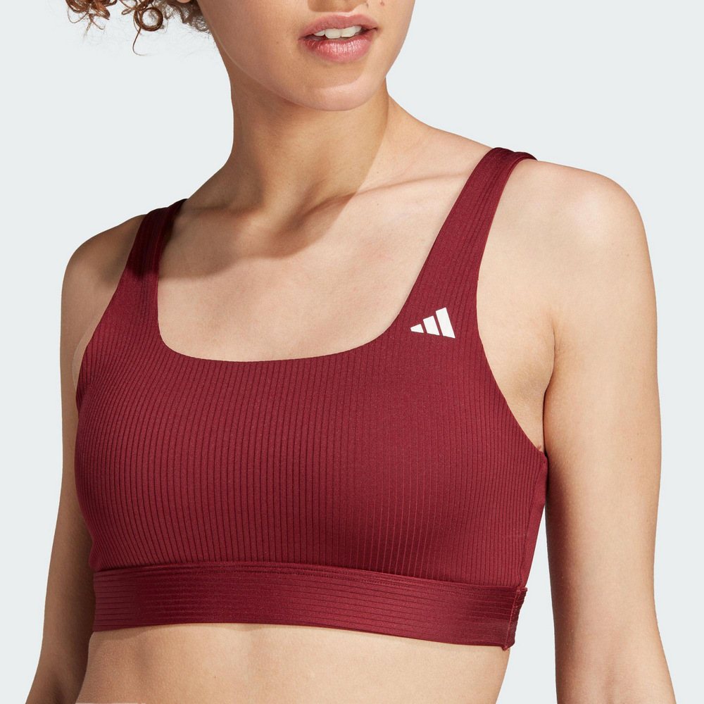 ADIDAS 運動內衣 TRAIN LS BRA 女 紅 HZ9025 現貨