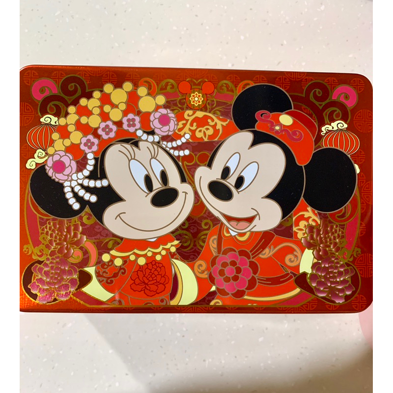 香港迪士尼喜餅盒鐵餅乾盒收納盒米奇米妮Disney