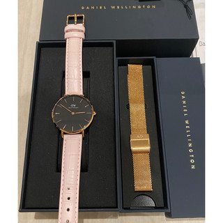DANIEL WELLINGTON(DW) 經典Petite Melrose 玫瑰金腕錶~(真品)