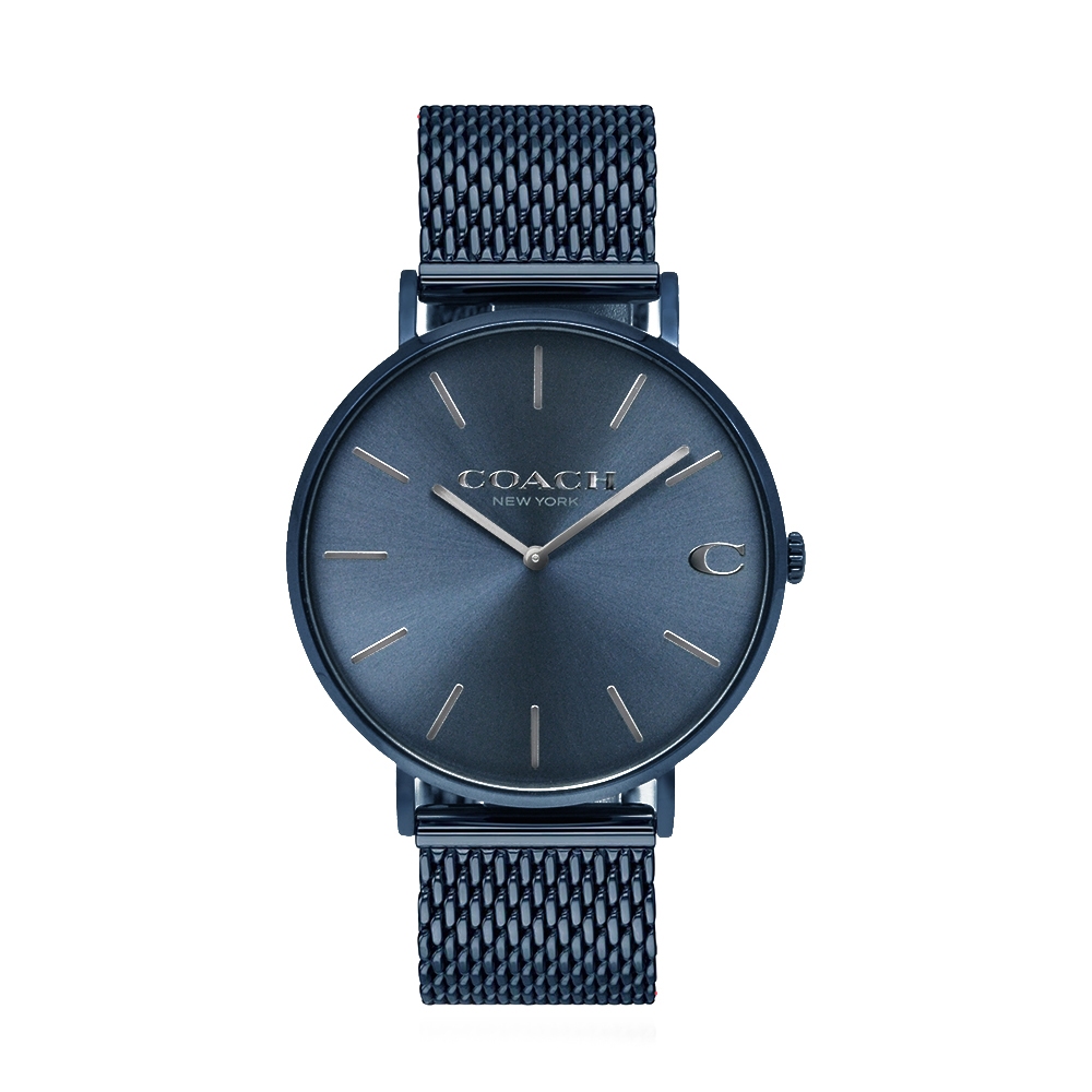 COACH | 經典大錶面C字LOGO米蘭帶手錶/男錶/女錶/對錶/中性錶/多款可選