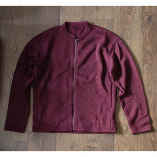 無印良品 Muji 男 酒紅色 保暖 外套