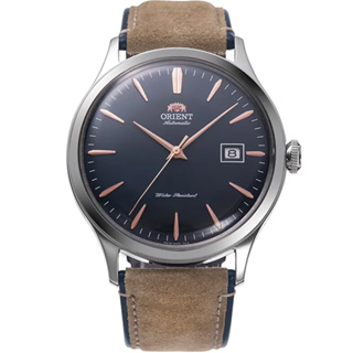 ORIENT 東方錶 DateⅡ系列 藍面銀框皮帶機械錶 日期顯示 42mm RA-AC0P02L 原廠公司貨