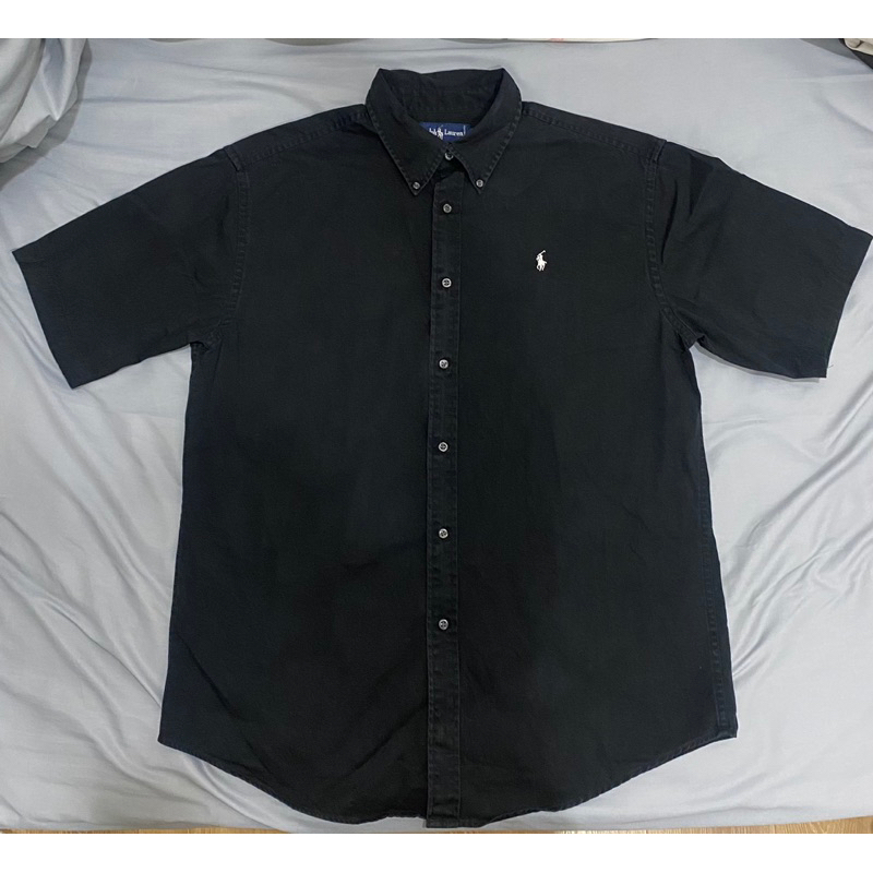 【二手古著】Polo Ralph Lauren 短袖黑色襯衫