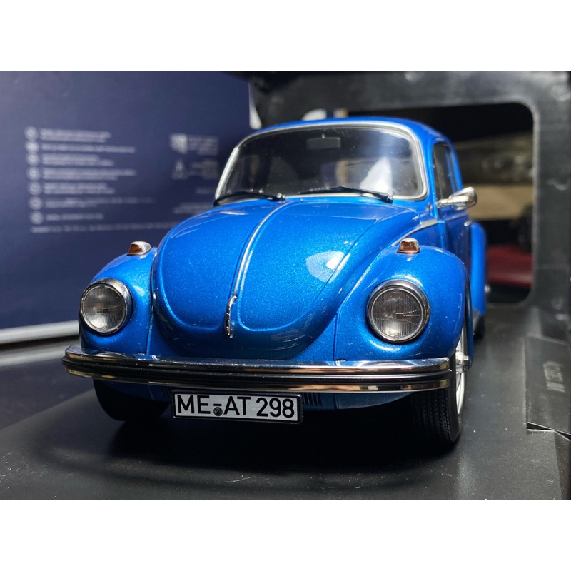 絕版 NOREV 1/18 VW beetle 金龜車 福斯 1303 City 1973 Blue metallic