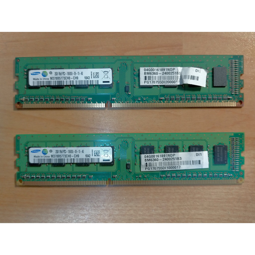 D.桌上型電腦記憶體-Samsung 三星DDR3-1600雙通道 2G*2共4GB不分售  直購價90