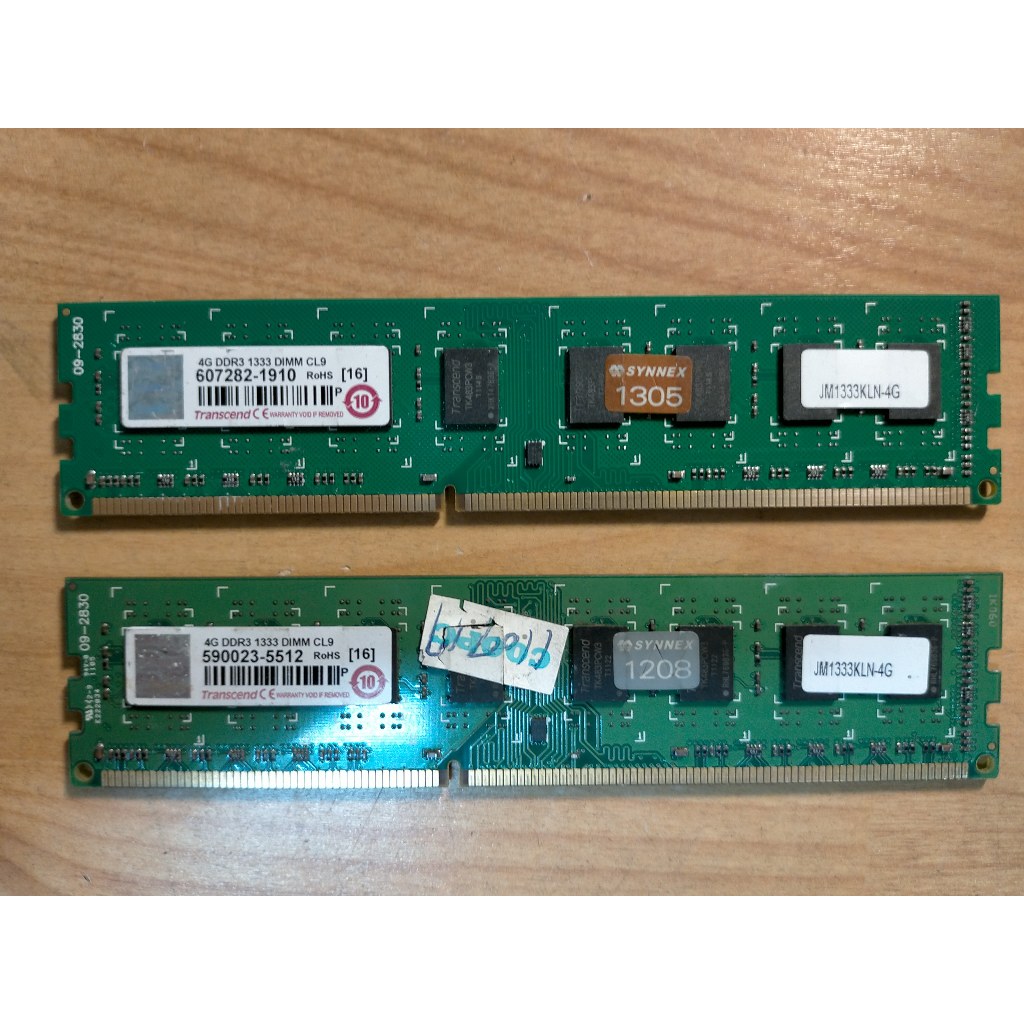 D.桌上型電腦記憶體-Transcend 創見 DDR3-1333雙通道 4G*2共8GB不分售 直購價110