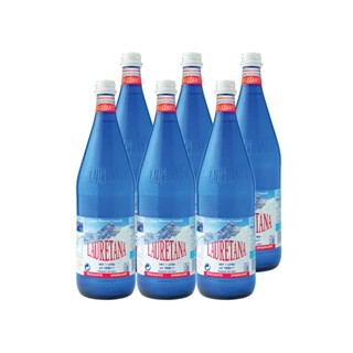 蘿莉塔娜 冰河氣泡水 玻璃瓶 1000ml (6瓶/箱購)效期20260331【玩饗食庫】LAURETANA 進口水
