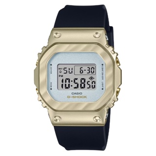 CASIO 卡西歐(GM-S5600BC-1) G-SHOCK WOMEN 金屬錶殼 霧面金黃色澤 方形電子錶