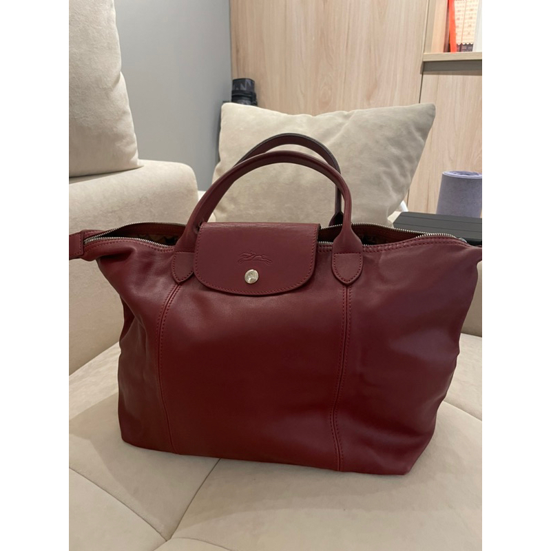 longchamp M號小羊皮包