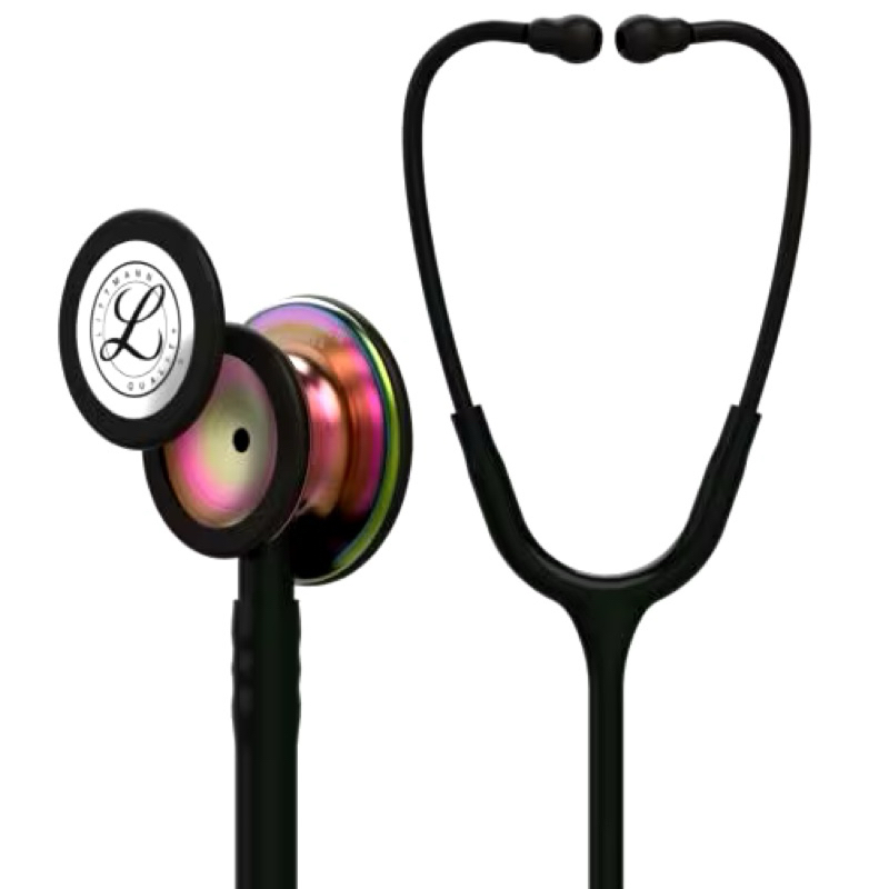 3M Littmann 一般型第三代聽診器 5870, 尊爵黑色管/炫彩聽頭 成人兒童聽診器