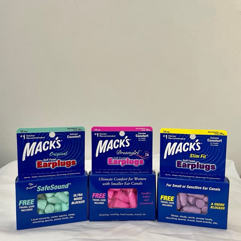 美國 Mack's 泡棉 降噪 耳塞 10副裝 附贈收納盒