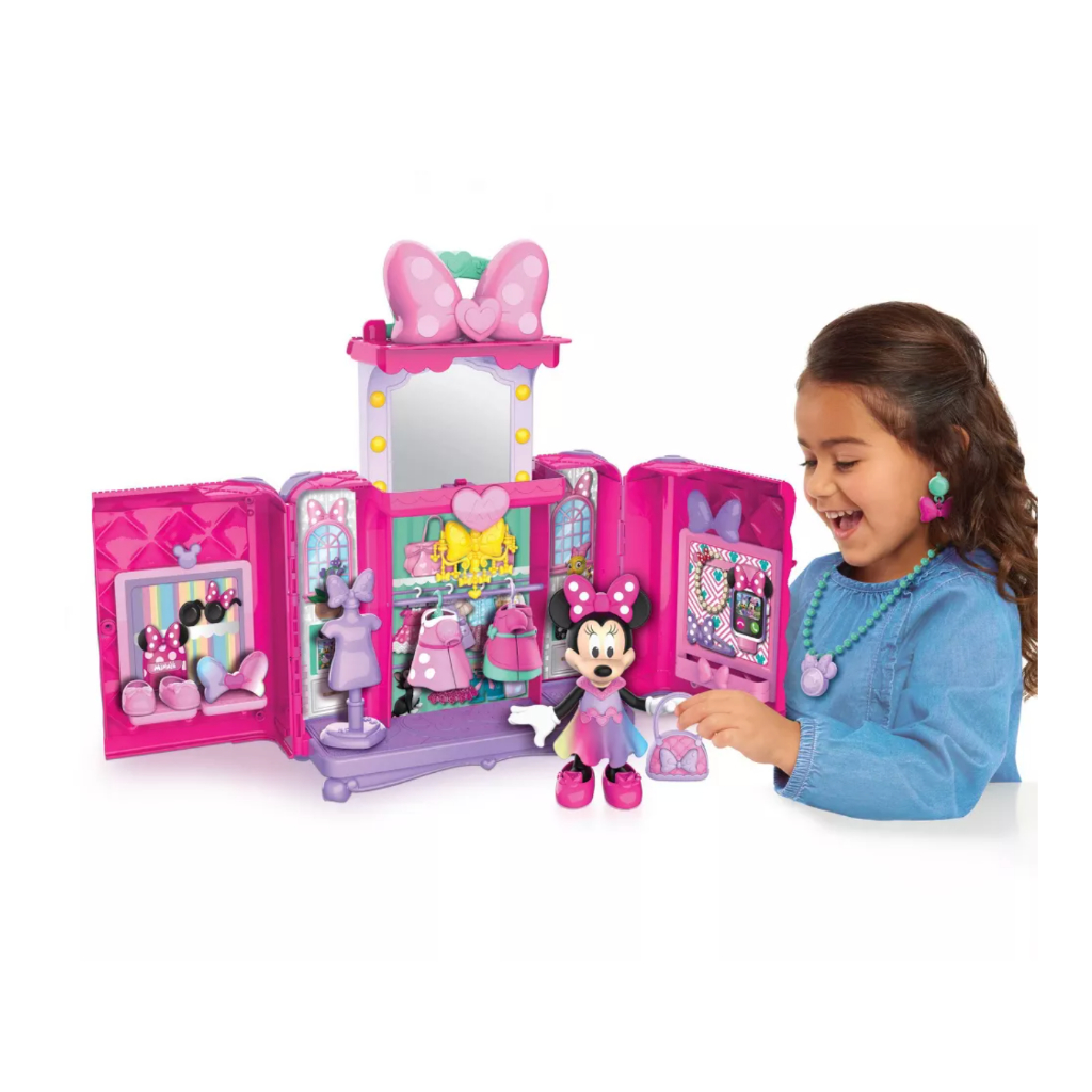 預購 ❤️正版❤️ 美國迪士尼 米妮 MINNIE  玩具 娃娃 公仔 聲光玩具 扮家家酒 行李箱 衣櫥 變裝玩具