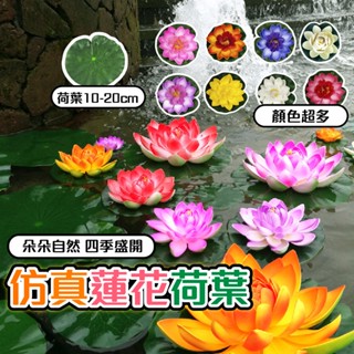 【臺灣出貨】 模擬荷花荷葉 園藝裝飾 仿真花 睡蓮 荷花 荷花葉 睡蓮葉 魚缸裝飾 模擬水草 水族造景 水池造景 漂浮