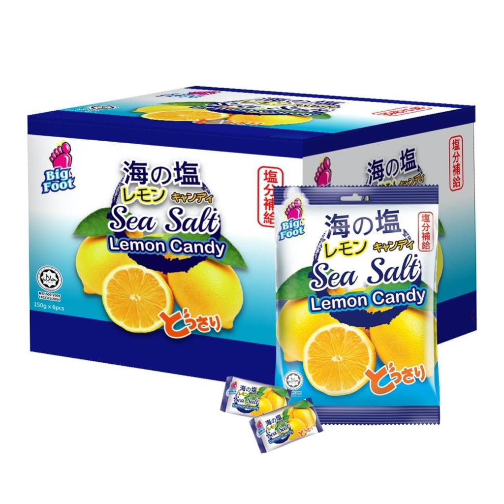 免運宅配 有發票 好市多代購 BigFoot 海鹽檸檬糖 150公克 X 6包 Sea Salt Lemon Candy