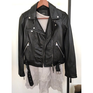 全新 黑色騎士風皮衣外套 熱賣斷貨款 S號 吊牌未拆 100%leather
