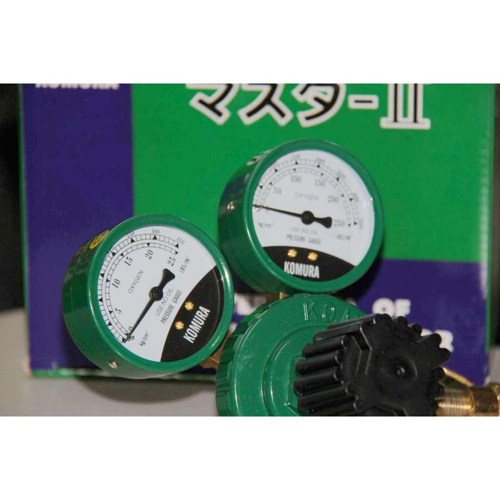 [便宜五金二] KM(乙炔氧氣錶--綠色)  氧氣錶  乙炔錶 切割鐵件 酸素調整器 焊切用 壓力表
