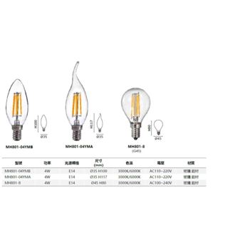 🌟MARCH🌟 E14 E27 4W 5W LED 燈絲燈 G45 燈絲球泡 蠟燭燈 尖清 / 拉尾 水晶燈 美術燈