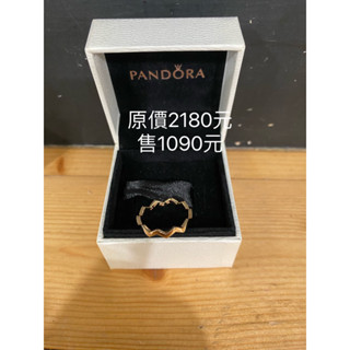 Pandora 潘朵拉迪士尼 全新但擺放很久 正品 退坑金色戒指