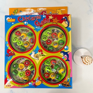 四盤音樂電動旋轉釣魚組 磁性釣魚 釣魚玩具 釣竿 親子遊戲 小孩遊戲 桌遊