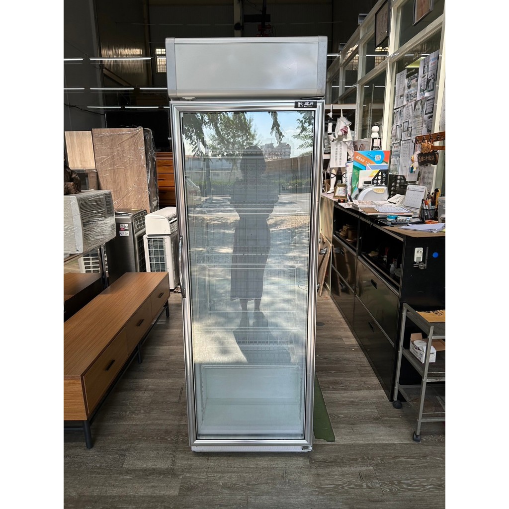 吉田二手傢俱❤瑞興單門407L直立式玻璃型冰箱 冷藏櫃 冷藏展示櫃 冷藏展示台 營業用冰箱 飲料冷藏冰箱