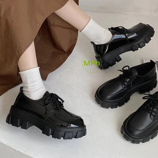 馬丁靴 大尺碼 臺灣現貨快速出貨 馬丁鞋 休閒鞋 女英倫學生鞋綁帶韓版厚底休閒小皮鞋復古單鞋潮 馬汀鞋 學生鞋 厚底鞋