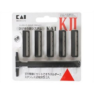 日本製貝印KAI 2刀刃刮鬍刀架 (可替換刀頭5入)