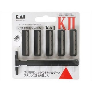 日本製貝印KAI 2刀刃刮鬍刀架 (可替換刀頭5入).